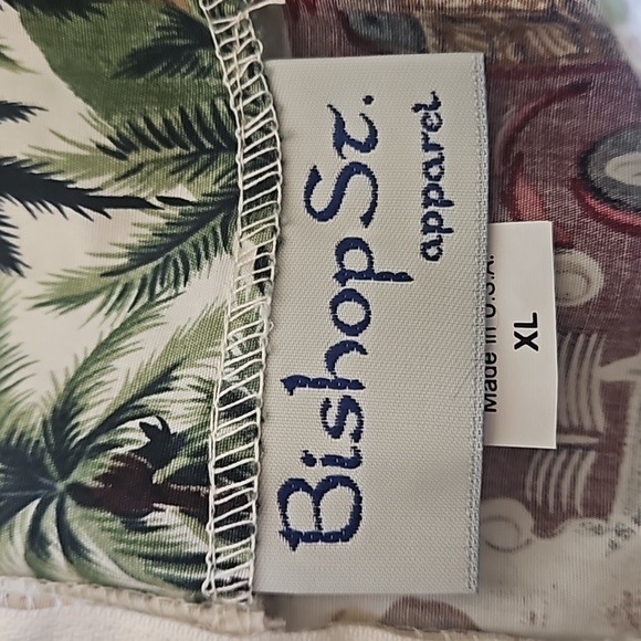 Bishop Street Hawaiian Dress palm trees car show Women Sz XL - Picture 2 of 9
